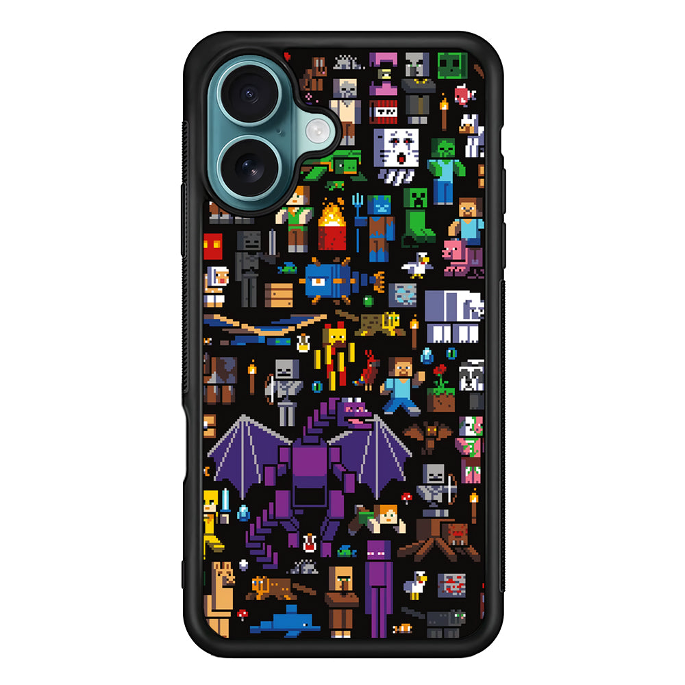 Minicraft All Characters iPhone 16 Case - Xtracase