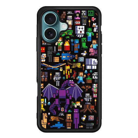 Minicraft All Characters iPhone 16 Plus Case - Xtracase