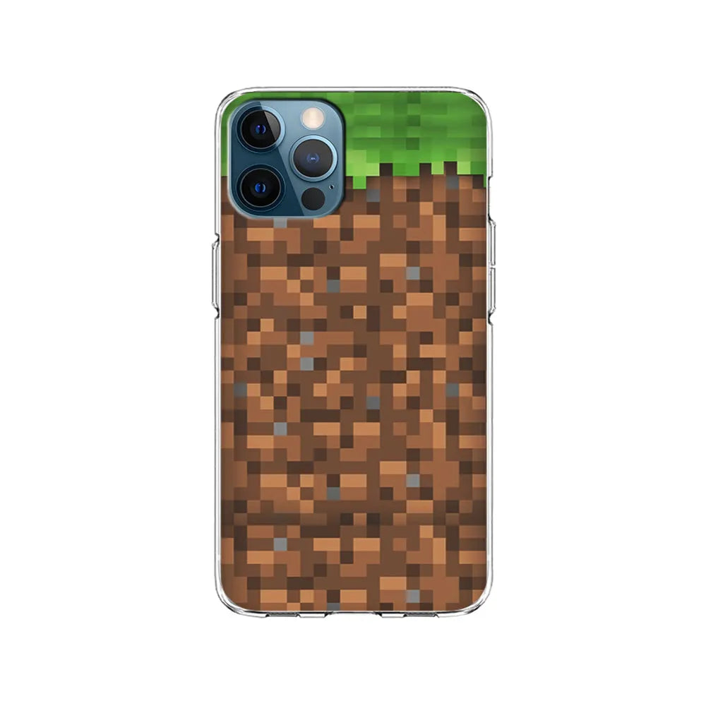 Minicraft Block Pixel iPhone 13 Pro Case-Clear Soft Case-Xtracase