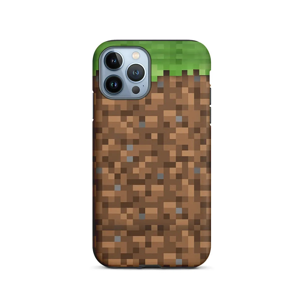 Minicraft Block Pixel iPhone 13 Pro Case-2 in 1 Tough Case-Xtracase