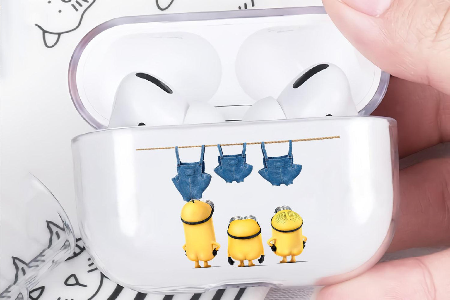 Minion Pants Protective Clear Case Cover For Apple Airpod Pro-Xtracase