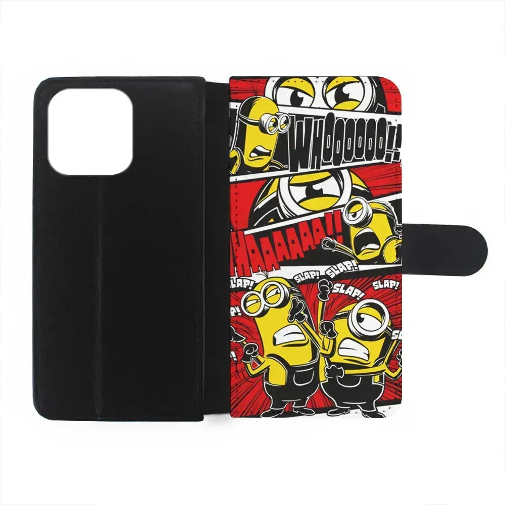 Minions Act Like In The Comic iPhone 15 Pro Max Case-Flip Wallet Case-Xtracase