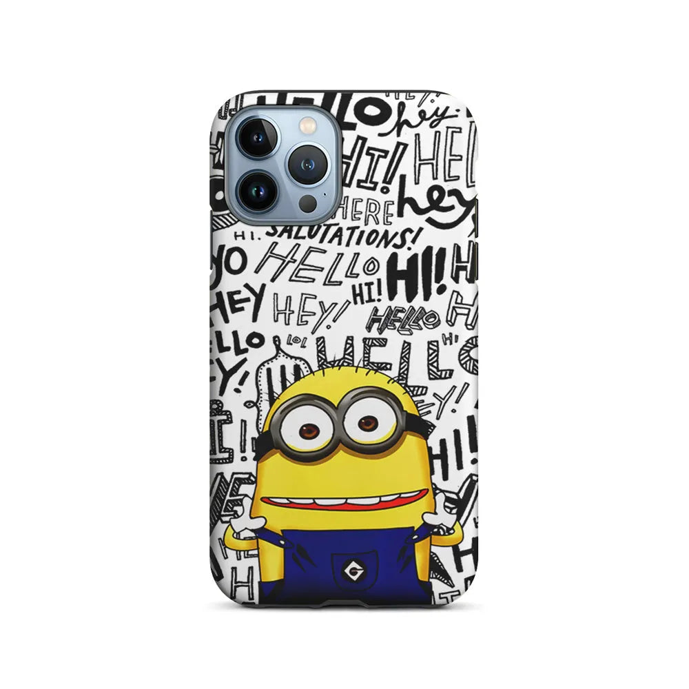 Minions Hail Word iPhone 13 Pro Case-2 in 1 Tough Case-Xtracase