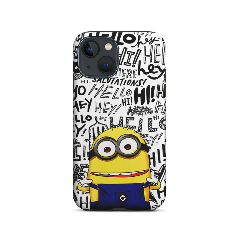 Minions Hail Word iPhone 15 Case-2 in 1 Tough Case-Xtracase