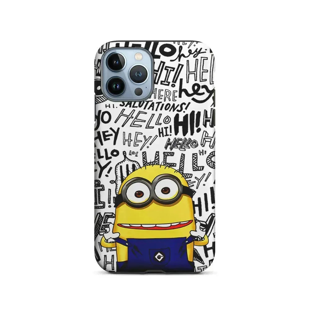 Minions Hail Word iPhone 15 Pro Max Case-2 in 1 Tough Case-Xtracase