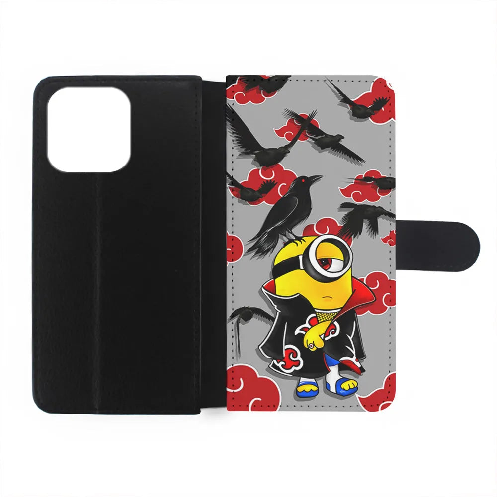 Minions Itachi Mode On iPhone 13 Pro Case-Flip Wallet Case-Xtracase
