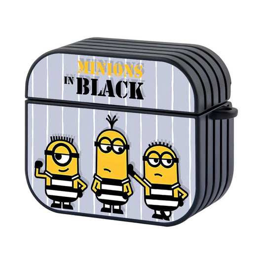 Minions Men in Black Hard Plastic Case Cover For Apple Airpods 4-Xtracase