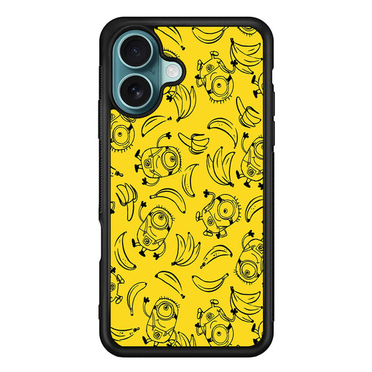 Minions and Banana Yellow iPhone 16 Case - Xtracase