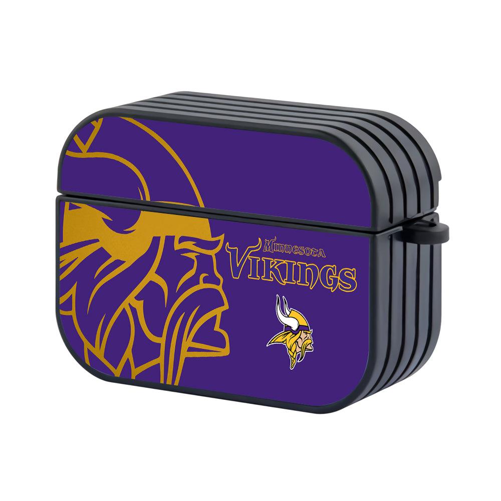 Minnesota Vikings NFL The Golden Line of SIlhouette Hard Plastic Case Cover For Apple Airpods Pro 3-Xtracase