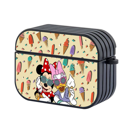 Minnie Mouse Ice Cream Lady Hard Plastic Case Cover For Apple Airpods Pro 3-Xtracase