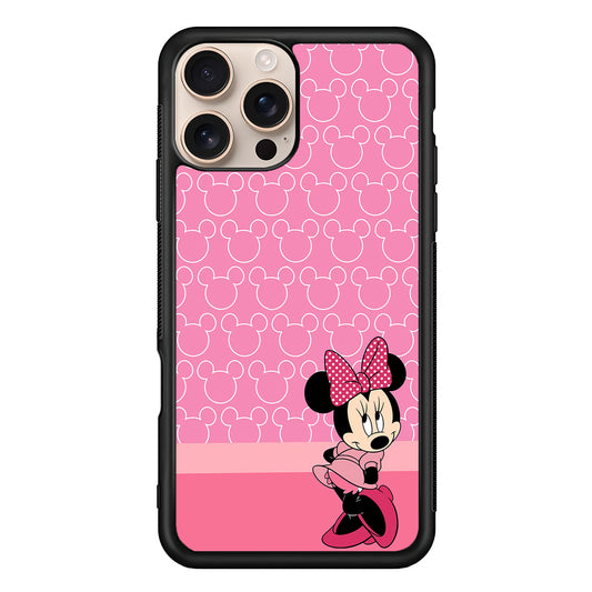 Minnie Mouse Pink Background iPhone 16 Pro Case - iPhone 16 Pro