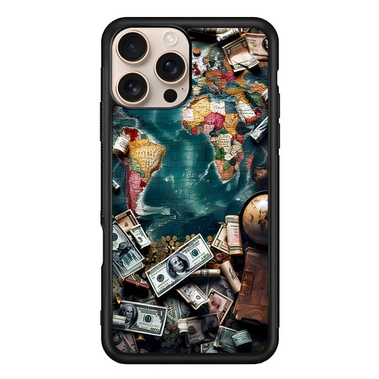 Money on The Map Travel iPhone 16 Pro Max Case - iPhone 16 Pro Max