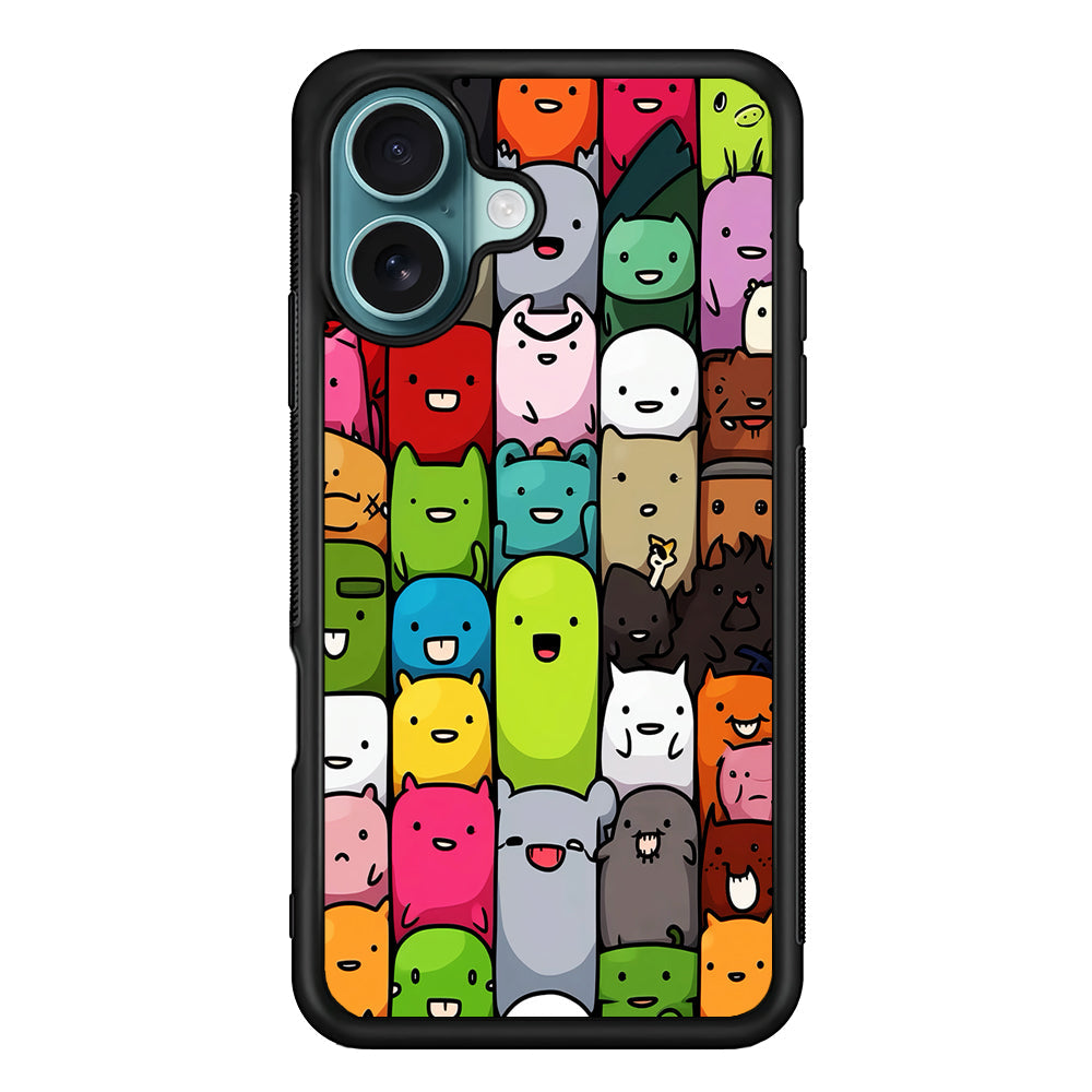 Monster Cute Cartoon Doodle iPhone 16 Plus Case - Xtracase