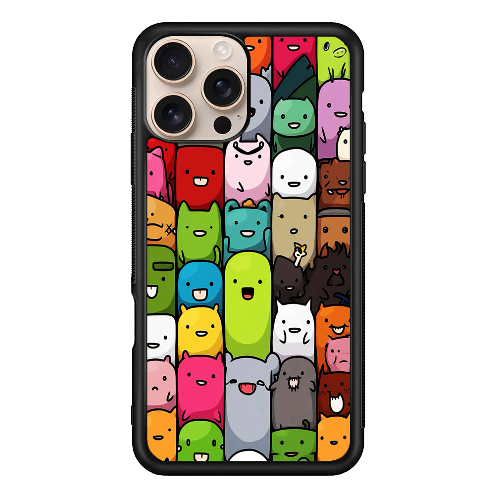 Monster Cute Cartoon Doodle iPhone 16 Pro Case - iPhone 16 Pro