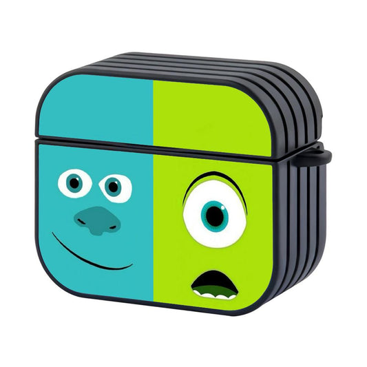 Monsters Inc Mike and James Face Hard Plastic Case Cover For Apple Airpods 4-Xtracase
