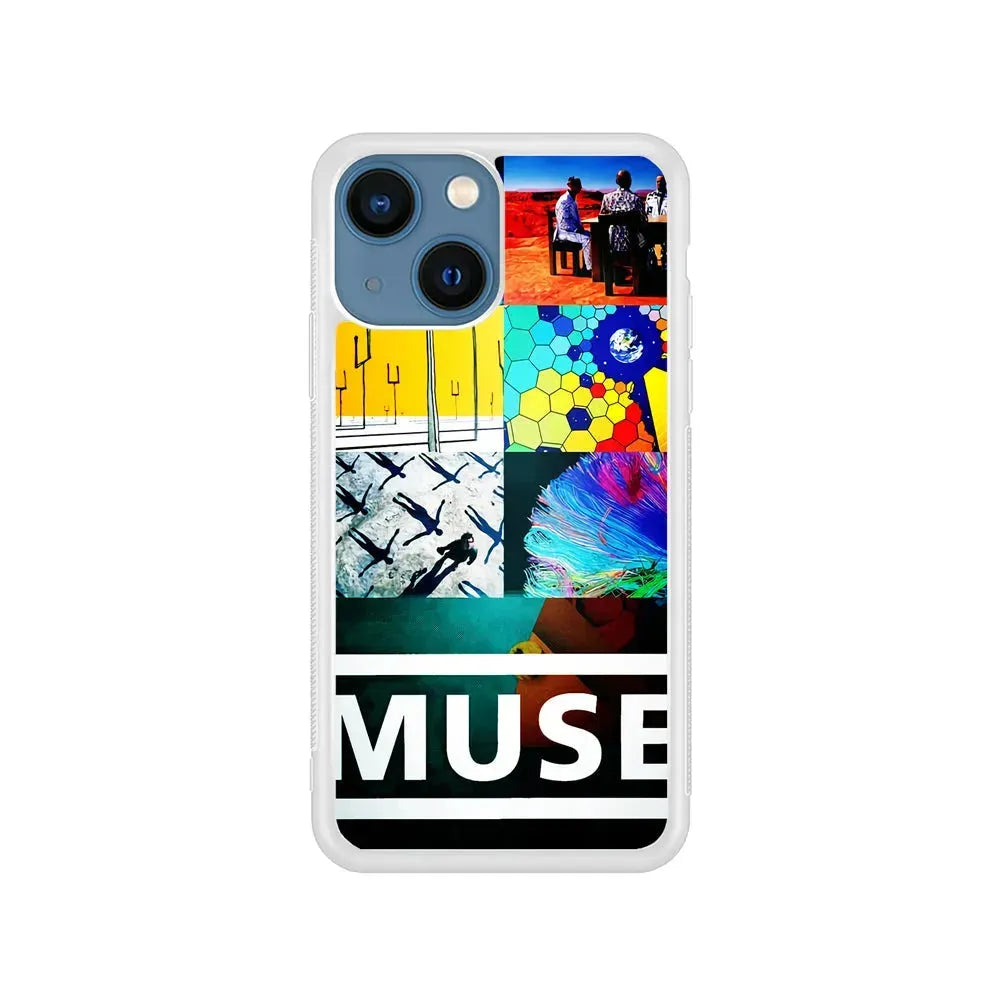Muse Cover Album iPhone 13 Mini Case-Rubber / White (2D Case)-Xtracase