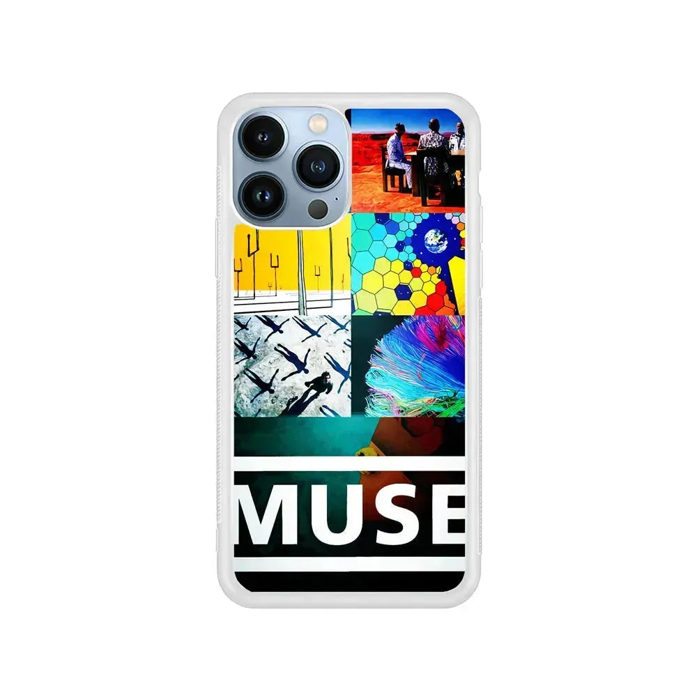 Muse Cover Album iPhone 15 Pro Max Case-Rubber / White (2D Case)-Xtracase