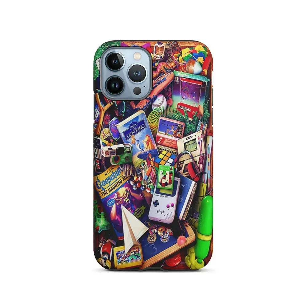 Mushup Game Vintage iPhone 15 Pro Max Case-2 in 1 Tough Case-Xtracase