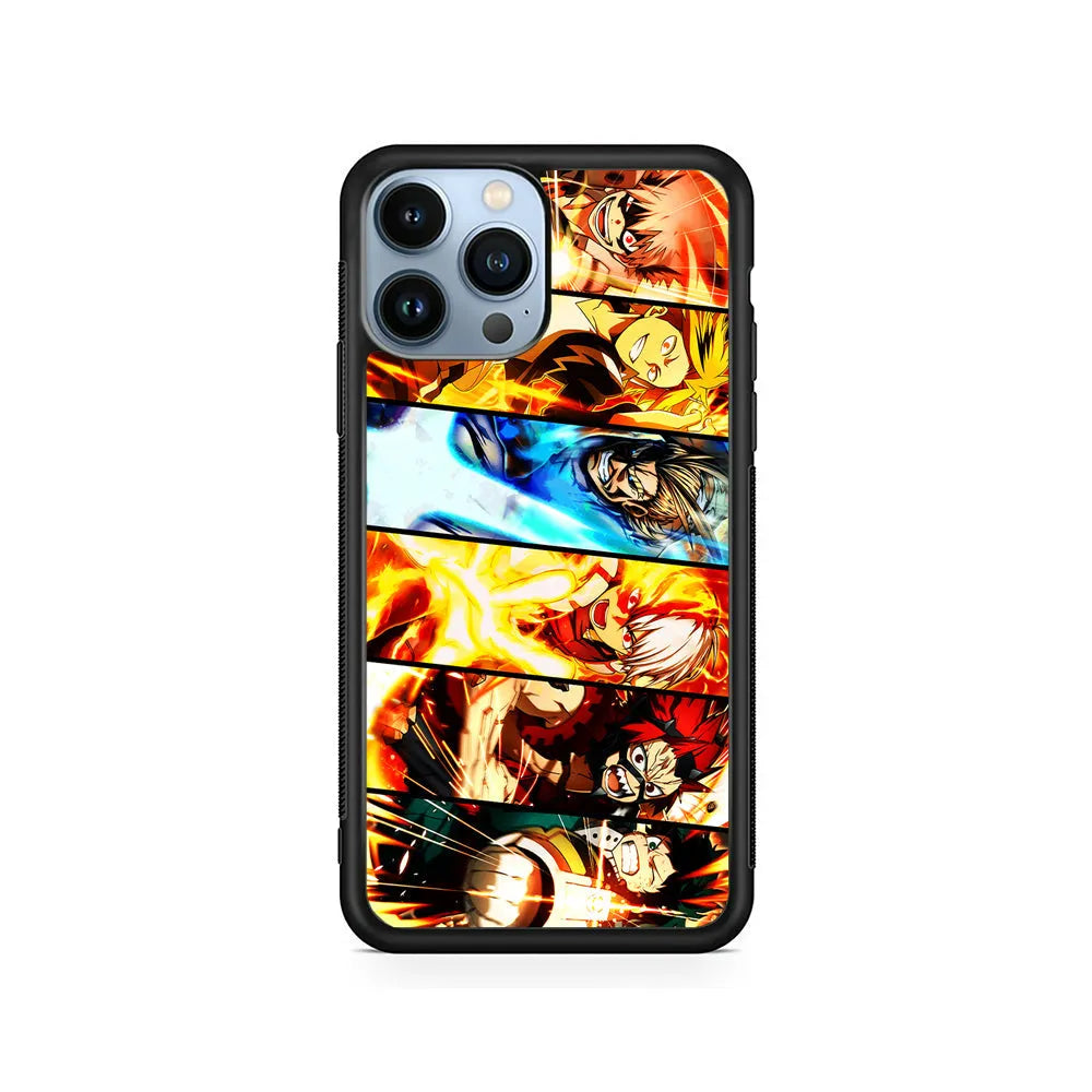 My Hero Academia All Characters iPhone 13 Pro Case-Rubber / Black (2D Case)-Xtracase