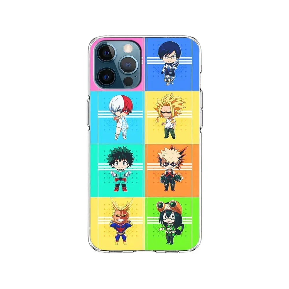 My Hero Academia Characters Chibi iPhone 15 Pro Max Case-Clear Soft Case-Xtracase
