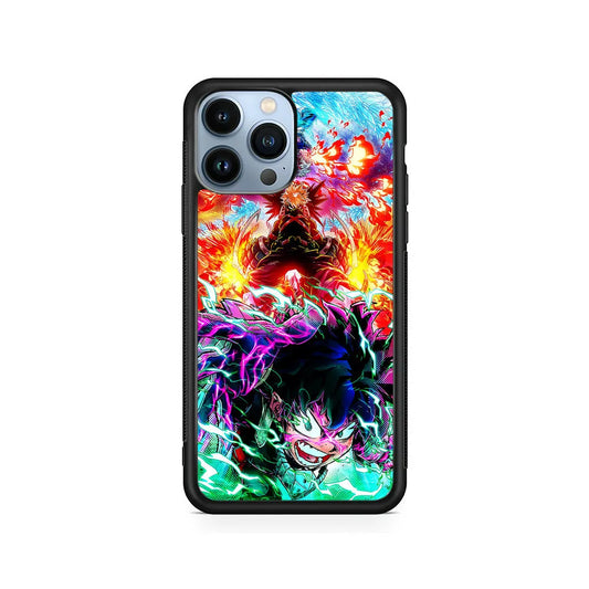 My Hero Academia Izuku and Friends iPhone 13 Pro Case-Rubber / Black (2D Case)-Xtracase