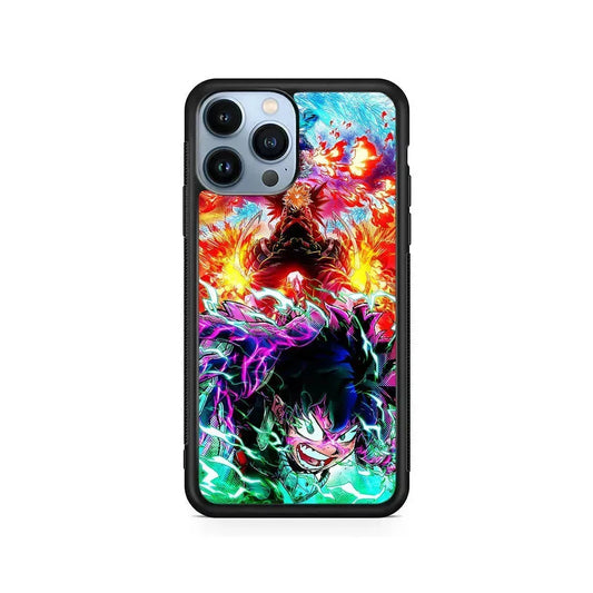 My Hero Academia Izuku and Friends iPhone 15 Pro Max Case-Rubber / Black (2D Case)-Xtracase