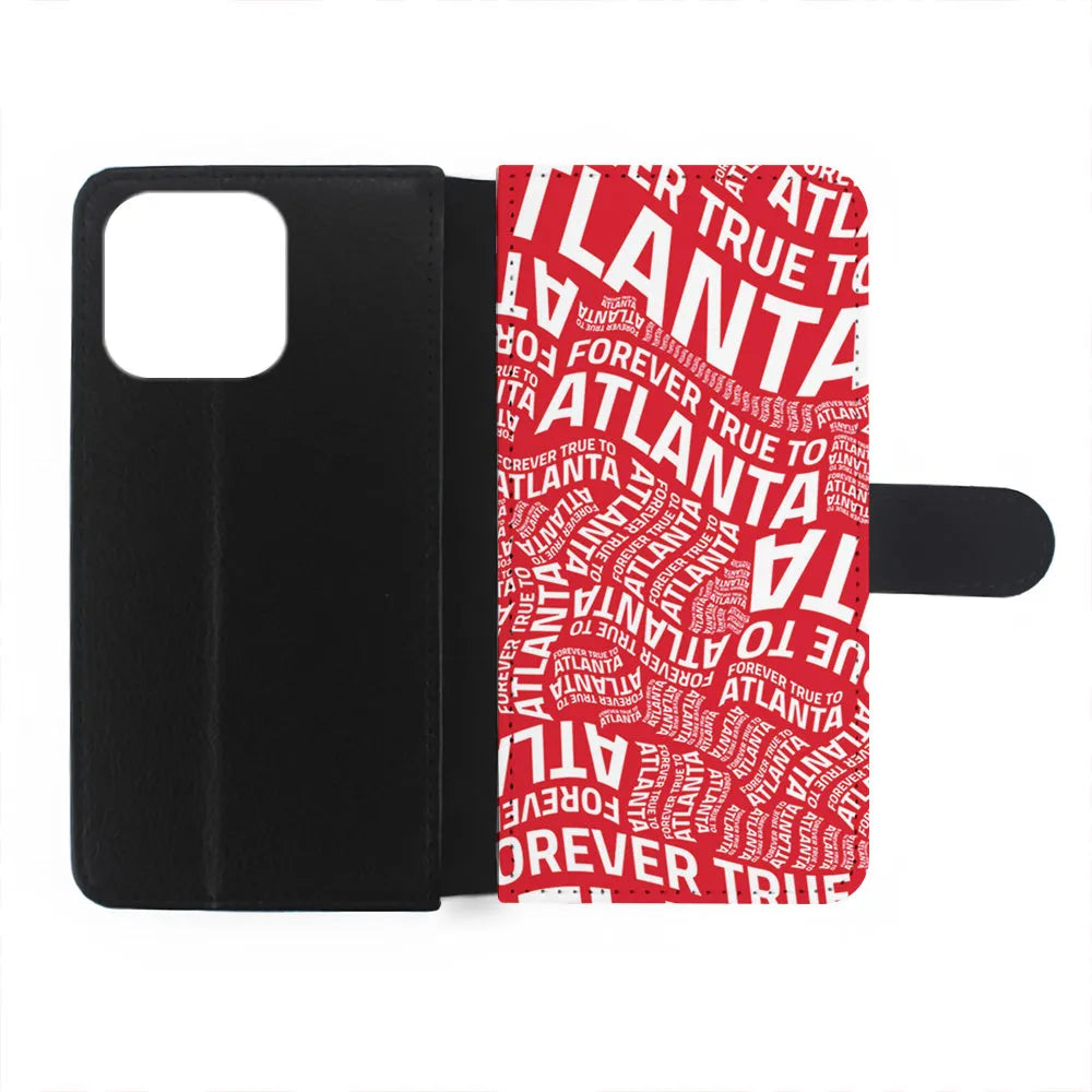 NBA Atlanta Hawks Word iPhone 15 Case-Flip Wallet Case-Xtracase