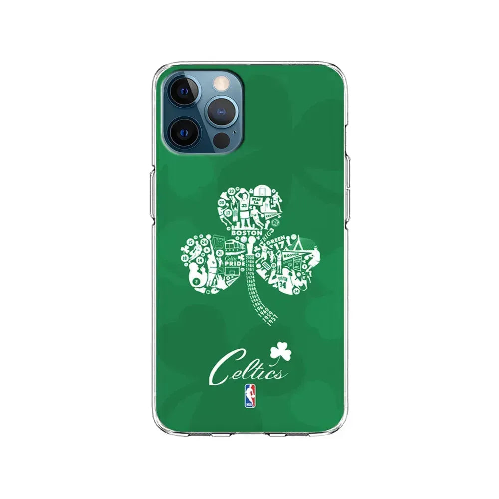 NBA Boston Celtics Logo iPhone 15 Pro Max Case-Clear Soft Case-Xtracase