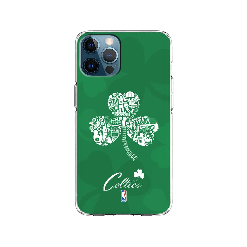 NBA Boston Celtics Logo iPhone 13 Pro Case-Clear Soft Case-Xtracase