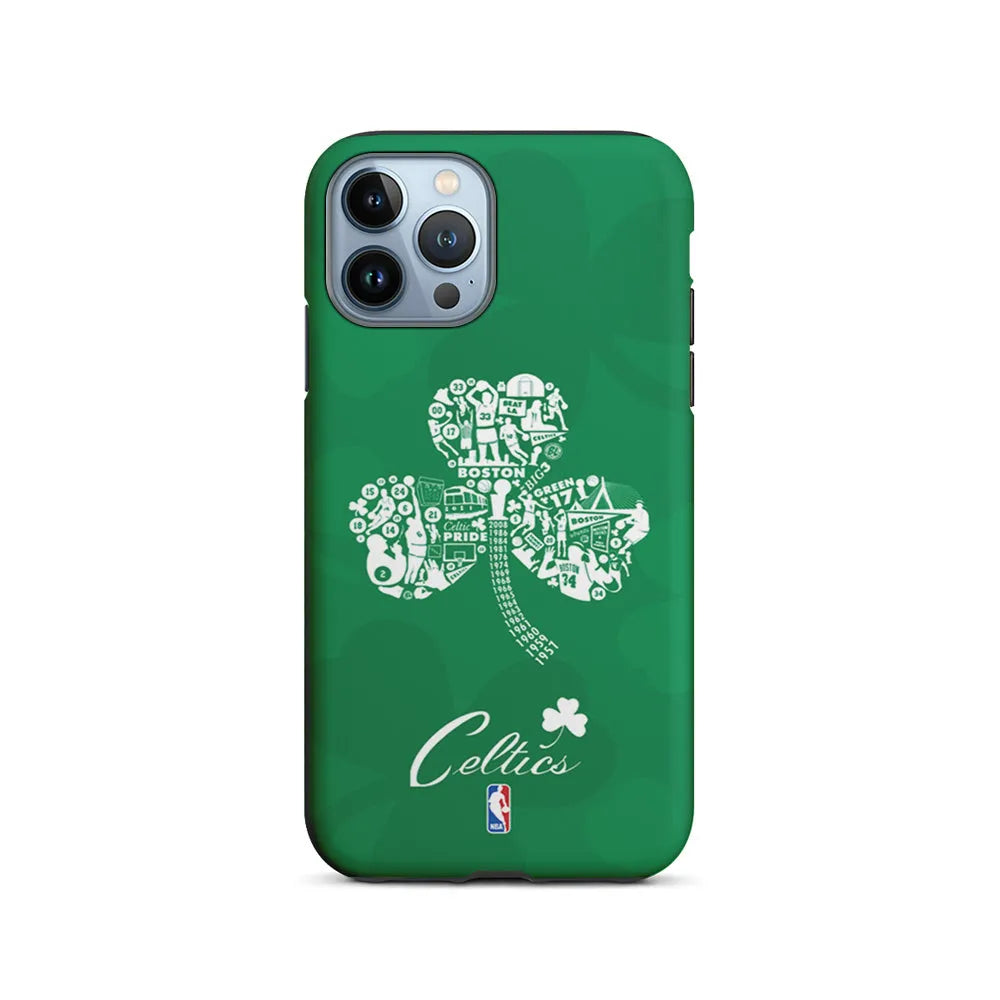 NBA Boston Celtics Logo iPhone 13 Pro Case-2 in 1 Tough Case-Xtracase