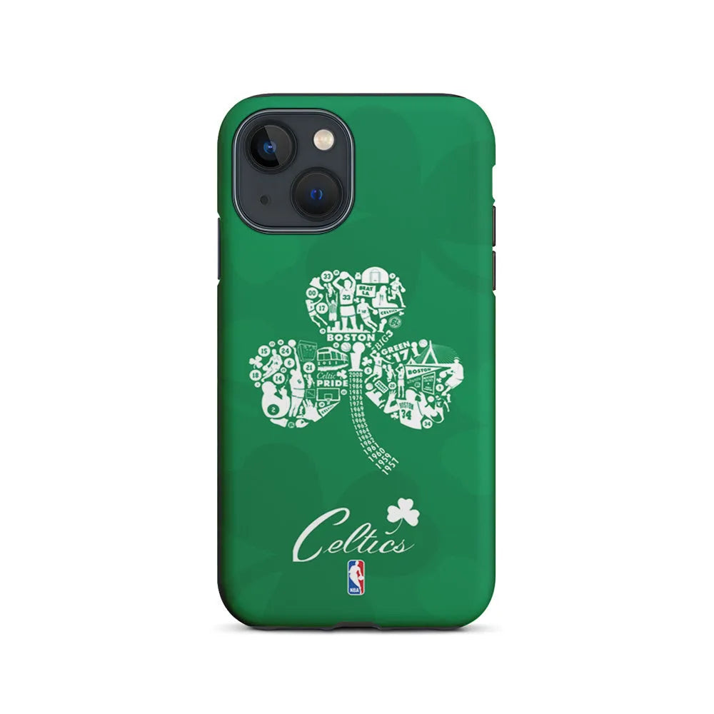 NBA Boston Celtics Logo iPhone 15 Case-2 in 1 Tough Case-Xtracase