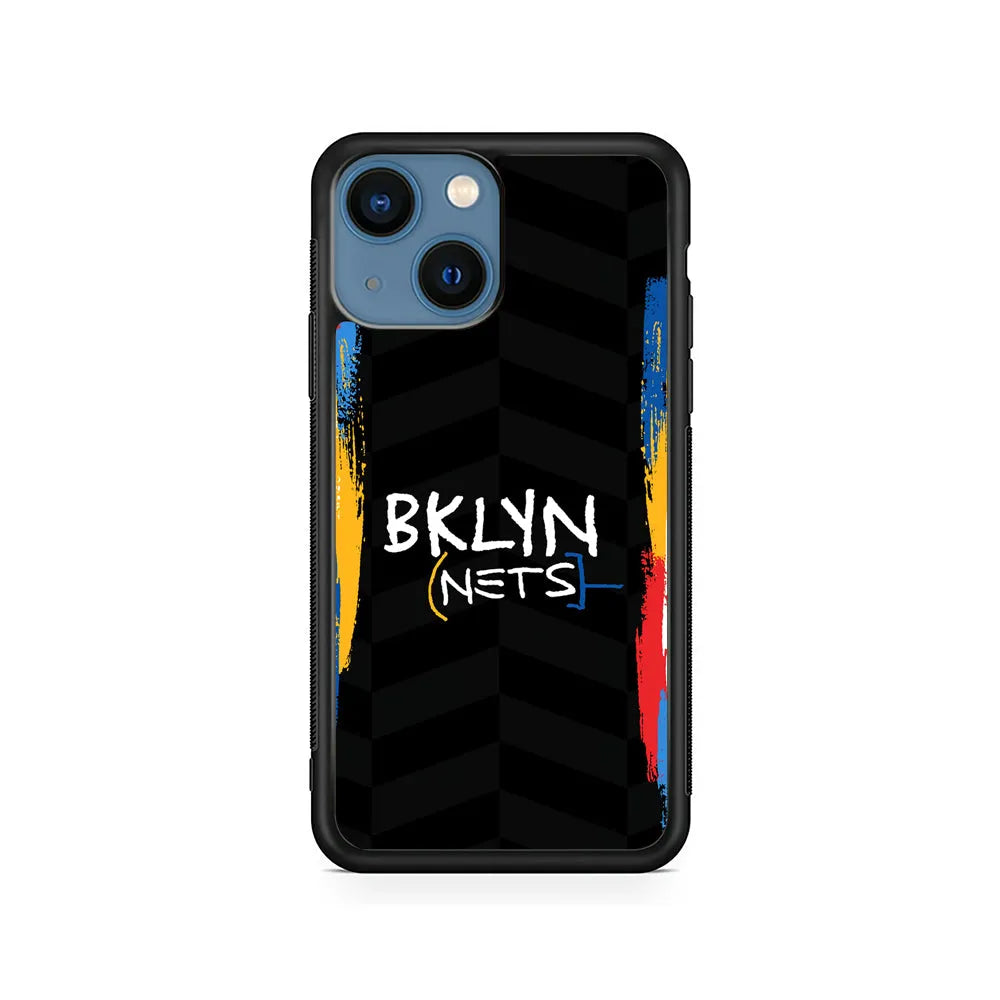 NBA Brooklyn Nets Jersey iPhone 15 Plus Case-Rubber / Black (2D Case)-Xtracase