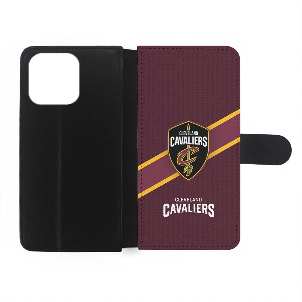 NBA Cleveland Cavaliers Logo iPhone 13 Pro Max Case-Flip Wallet Case-Xtracase