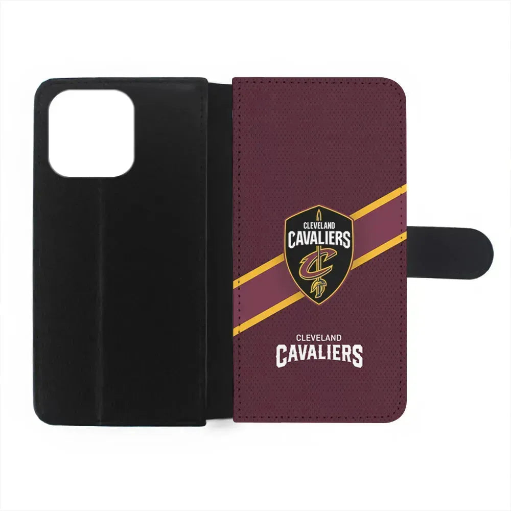 NBA Cleveland Cavaliers Logo iPhone 15 Pro Max Case-Flip Wallet Case-Xtracase