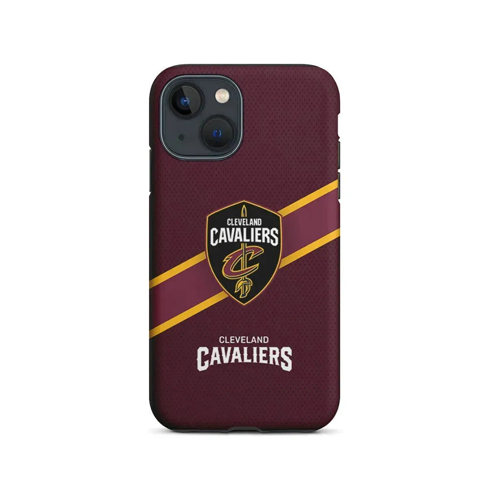 NBA Cleveland Cavaliers Logo iPhone 13 Mini Case-2 in 1 Tough Case-Xtracase