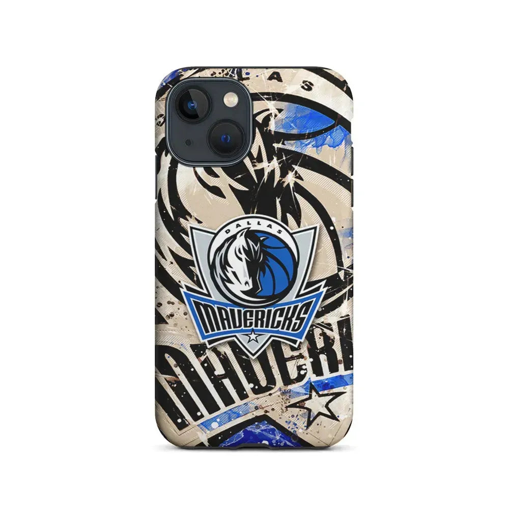 NBA Dallas Mavericks Logo iPhone 13 Mini Case-2 in 1 Tough Case-Xtracase