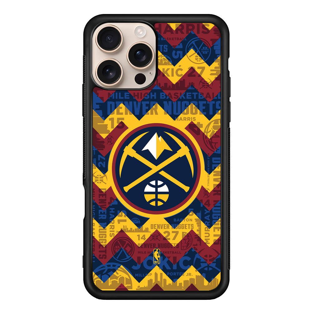 NBA Denver Nuggets Chevron iPhone 16 Pro Case - iPhone 16 Pro