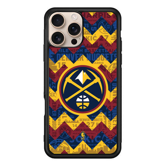 NBA Denver Nuggets Chevron iPhone 16 Pro Case - iPhone 16 Pro