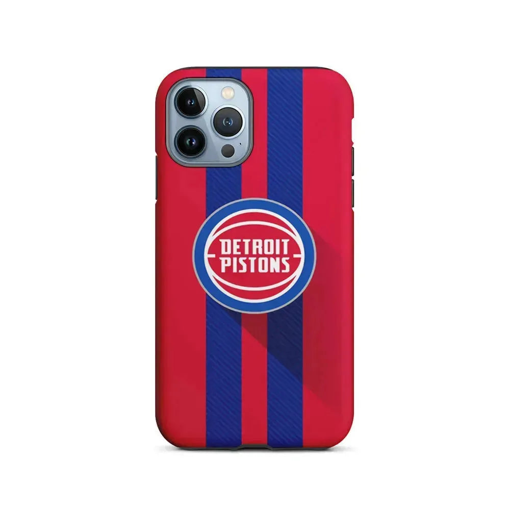 NBA Detroit Pistons Victory Ball iPhone 15 Pro Max Case-2 in 1 Tough Case-Xtracase