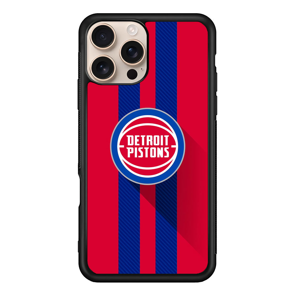 NBA Detroit Pistons Victory Ball iPhone 16 Pro Max Case - iPhone 16 Pro Max