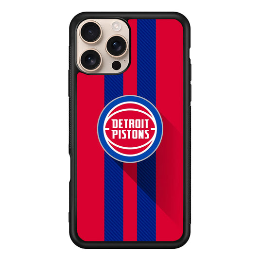 NBA Detroit Pistons Victory Ball iPhone 16 Pro Max Case - iPhone 16 Pro Max