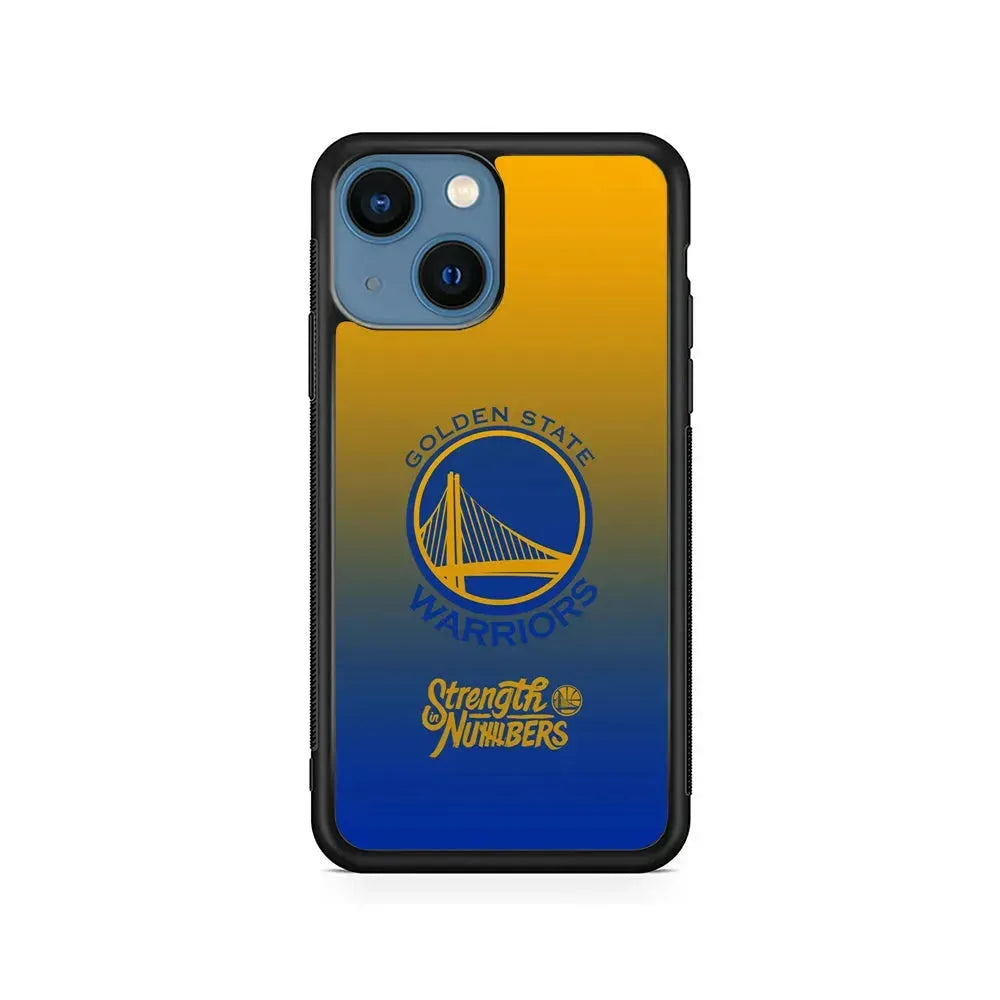 NBA Golden State Warriors Gradient iPhone 13 Mini Case-Rubber / Black (2D Case)-Xtracase