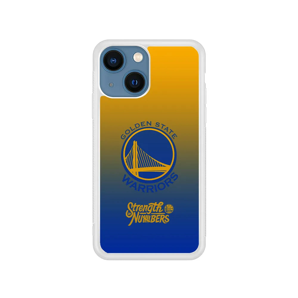 NBA Golden State Warriors Gradient iPhone 15 Case-Rubber / White (2D Case)-Xtracase