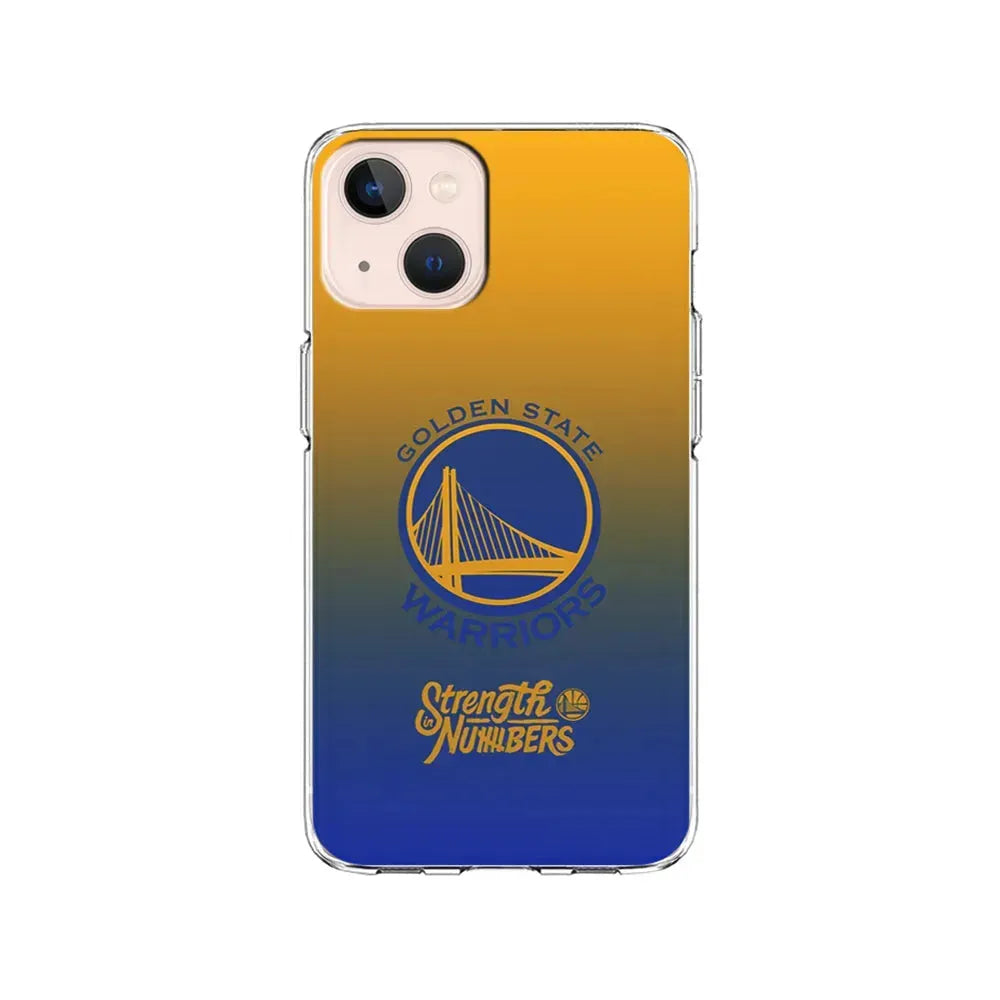 NBA Golden State Warriors Gradient iPhone 13 Mini Case-Clear Soft Case-Xtracase