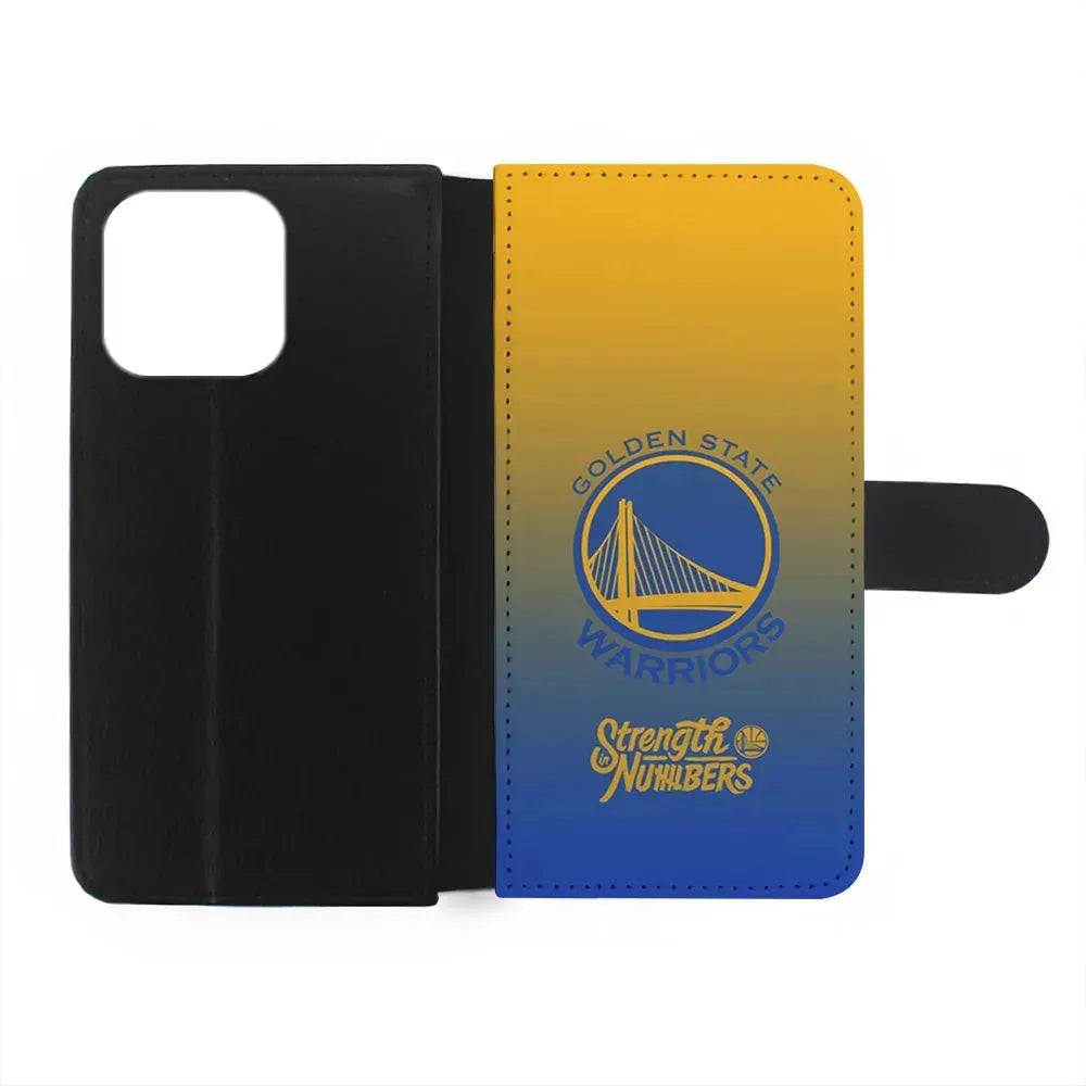 NBA Golden State Warriors Gradient iPhone 13 Mini Case-Flip Wallet Case-Xtracase