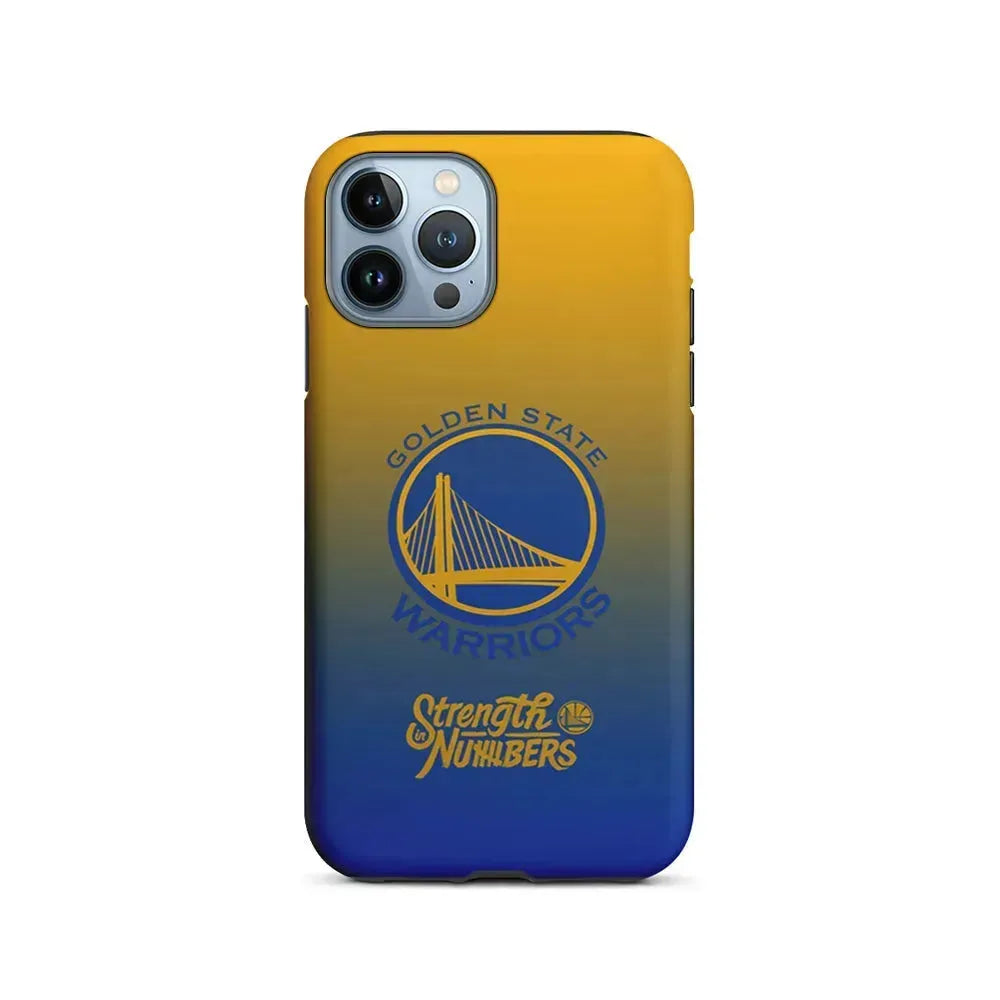 NBA Golden State Warriors Gradient iPhone 15 Pro Max Case-2 in 1 Tough Case-Xtracase