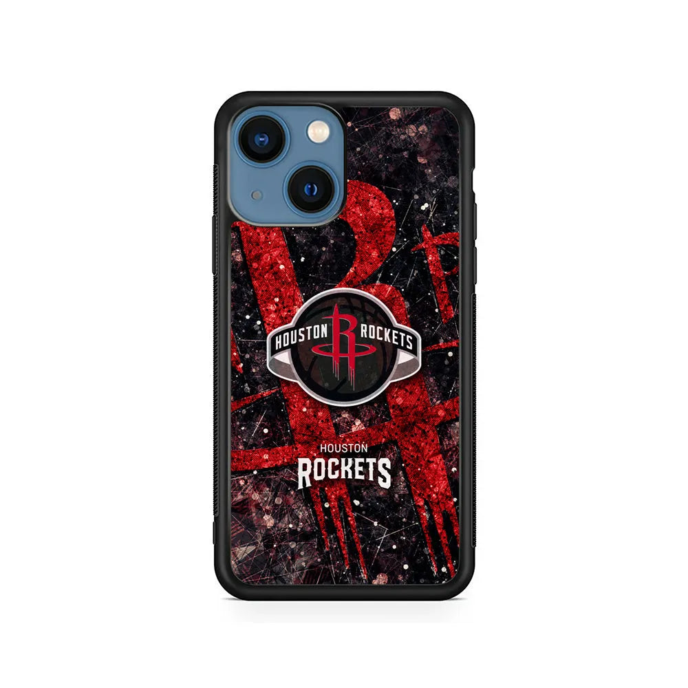 NBA Houston Rockets Glory iPhone 15 Case-Rubber / Black (2D Case)-Xtracase