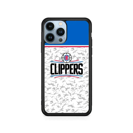 NBA Los Angeles Clippers Logo iPhone 15 Pro Max Case-Rubber / Black (2D Case)-Xtracase