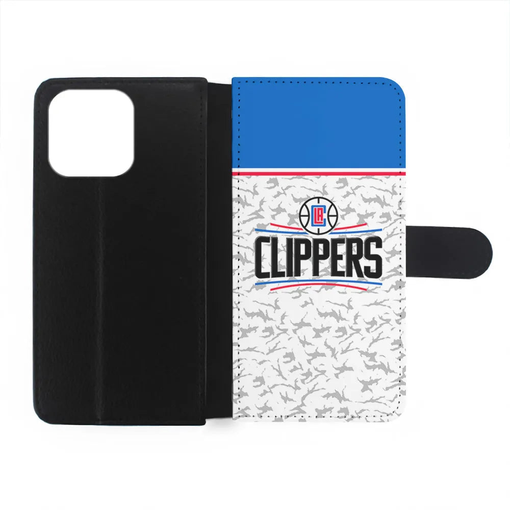 NBA Los Angeles Clippers Logo iPhone 13 Pro Case-Flip Wallet Case-Xtracase