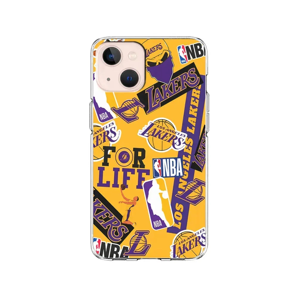NBA Los Angeles Lakers Pride iPhone 13 Mini Case-Clear Soft Case-Xtracase